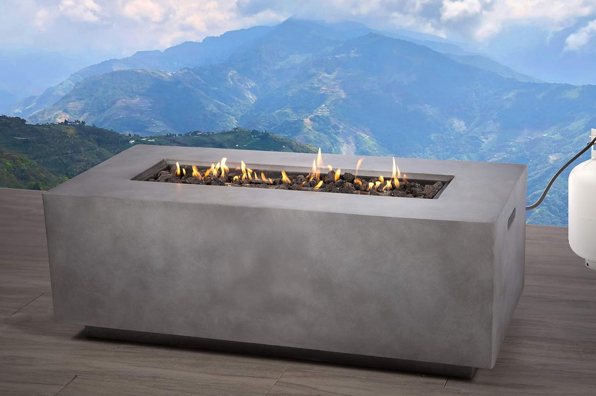 Concrete Propane/Natural Gas Fire Pit Table