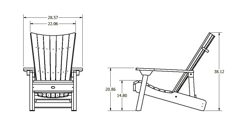 Granite Hills Folding and Reclining Adirondack Chair