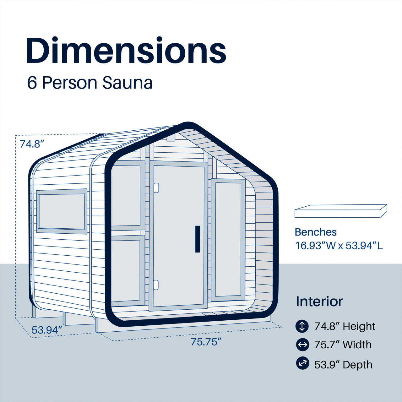 Bluet Outdoor Sauna – 6 Person