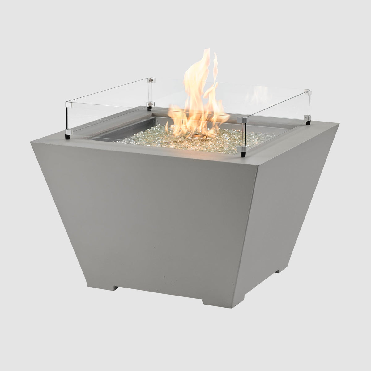 Cove Concrete Trapezoid Gas Fire Pit Bowl 37"