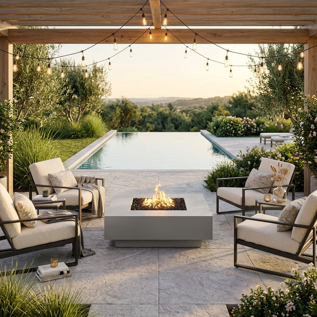 Cabo Square 60" Powder Coat Fire Pit by The Outdoor Plus