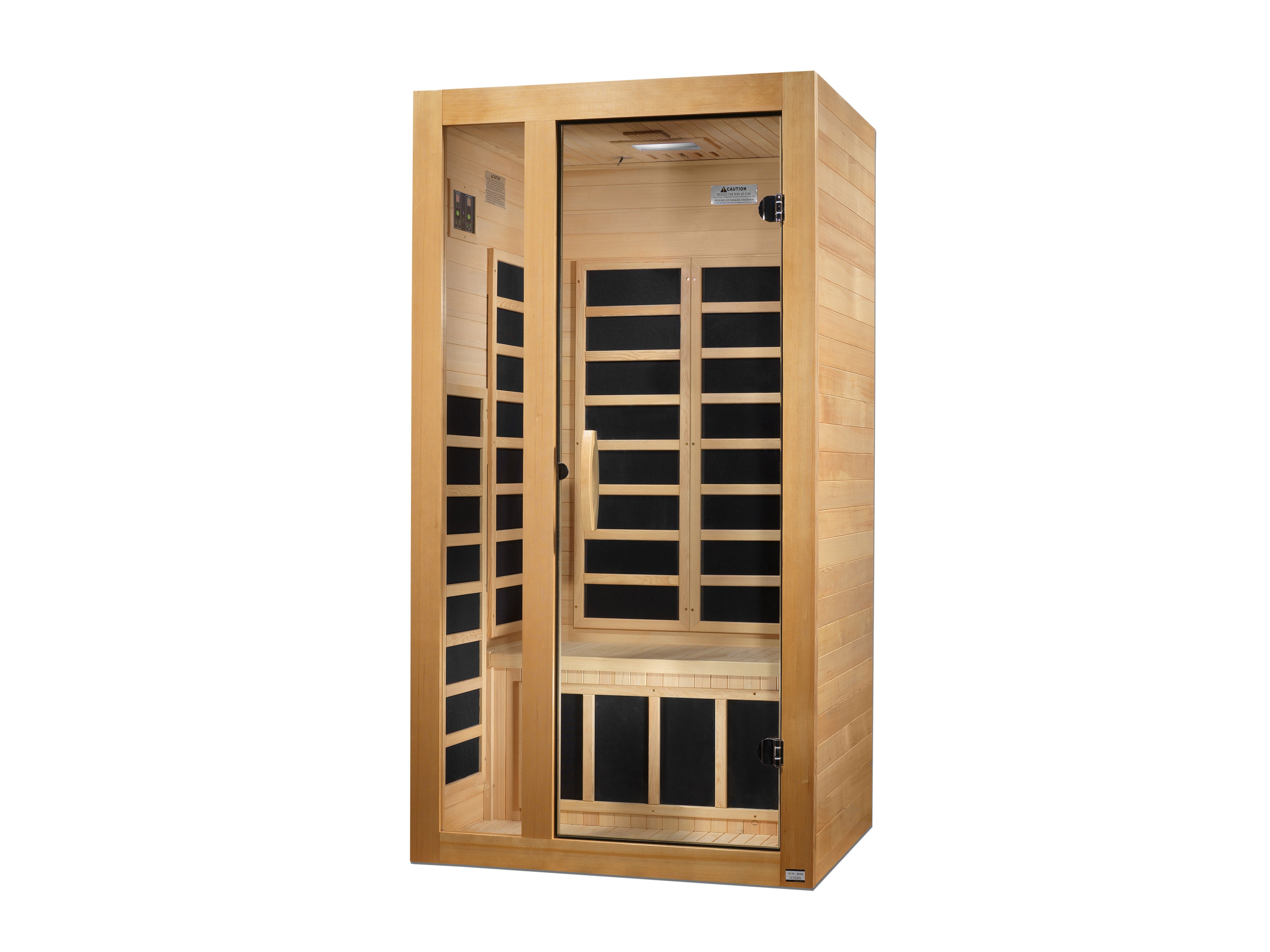 Dynamic Gracia 1-2-person Low EMF (Between 5-10 MG) FAR Infrared Sauna (Canadian Hemlock)