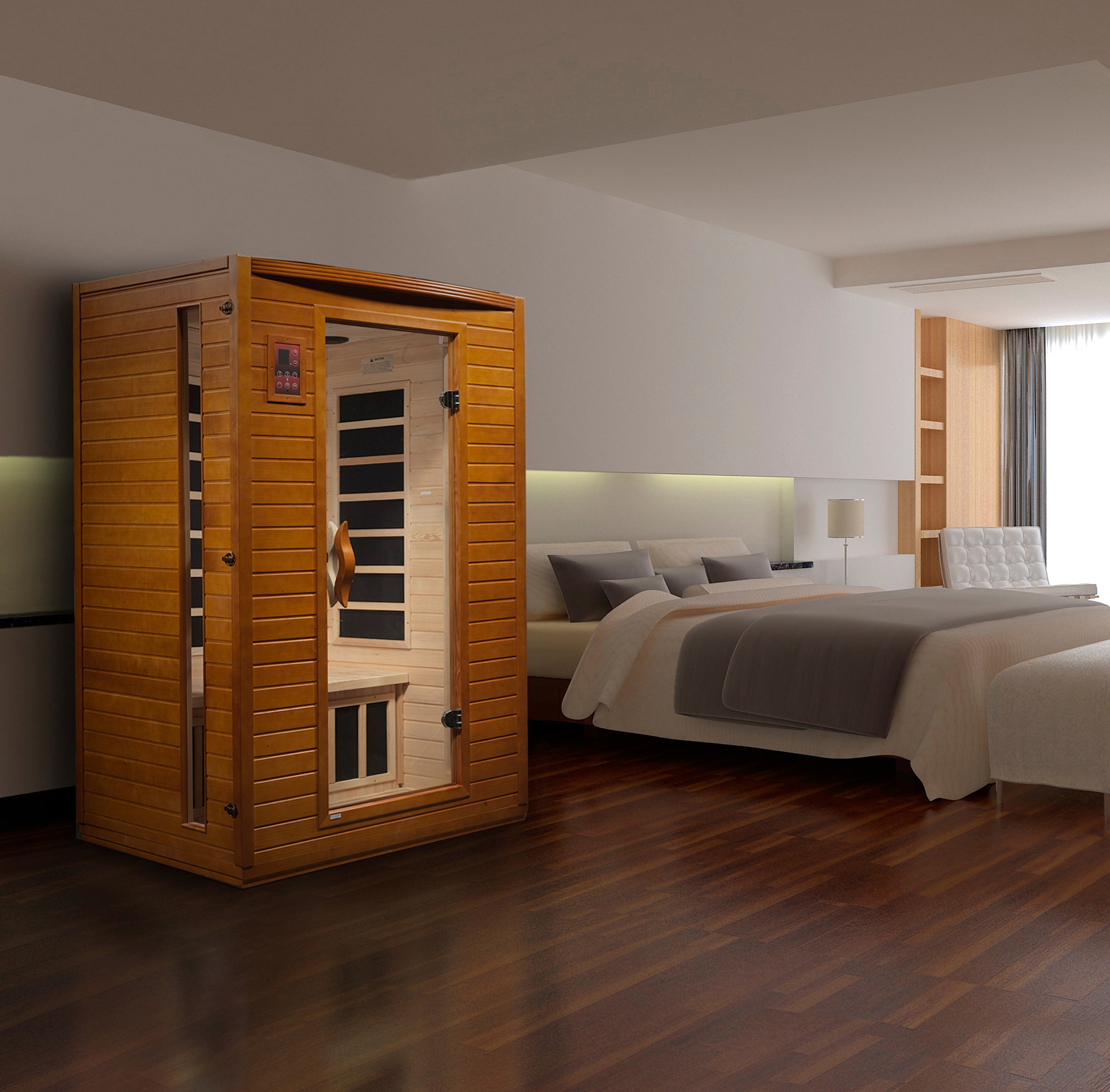 Dynamic Versailles 2-person Low EMF (Between 5-10 MG) FAR Infrared Sauna (Canadian Hemlock)
