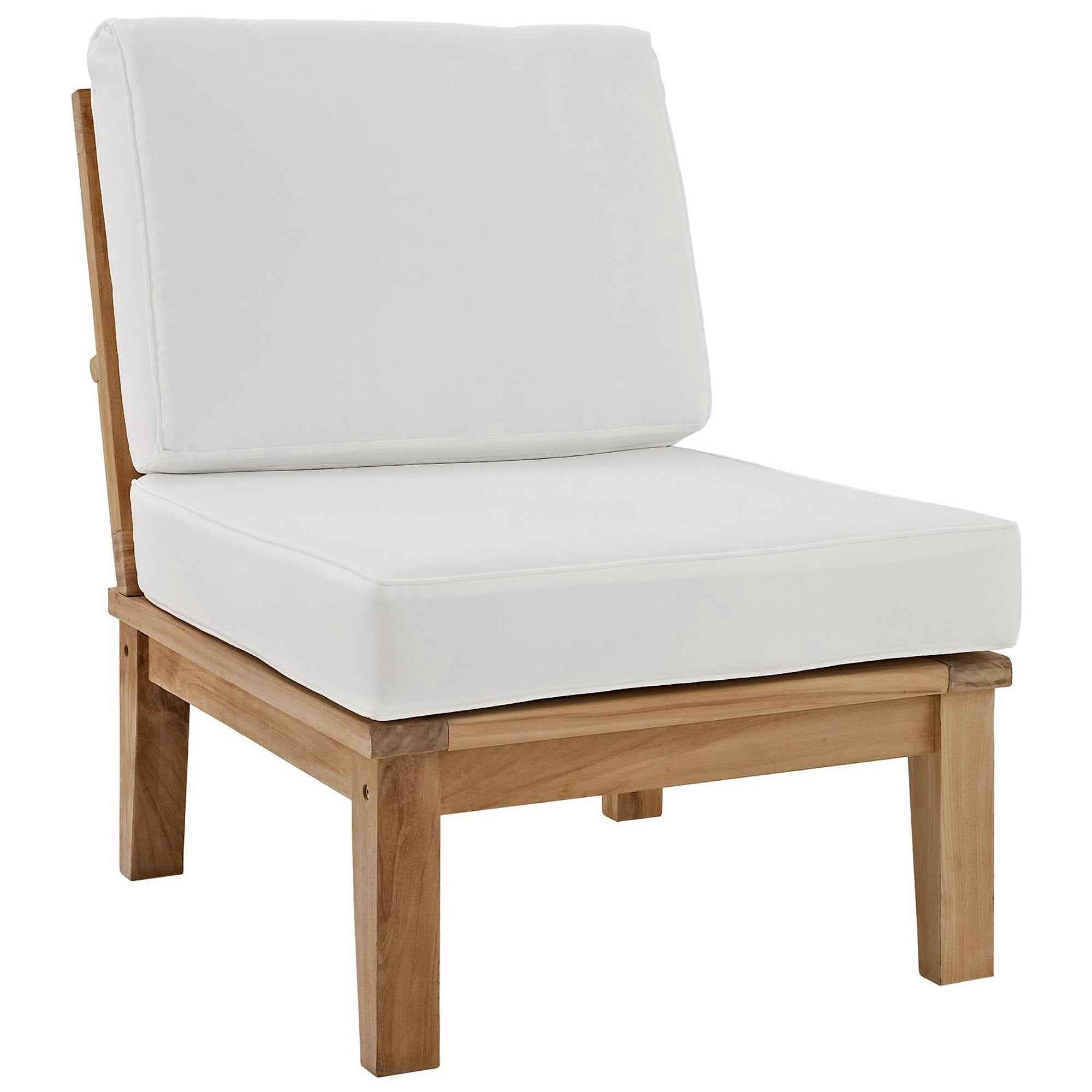 Patio Elegance Marina Teak Outdoor Seating Set - 10-Piece Modway Collection
