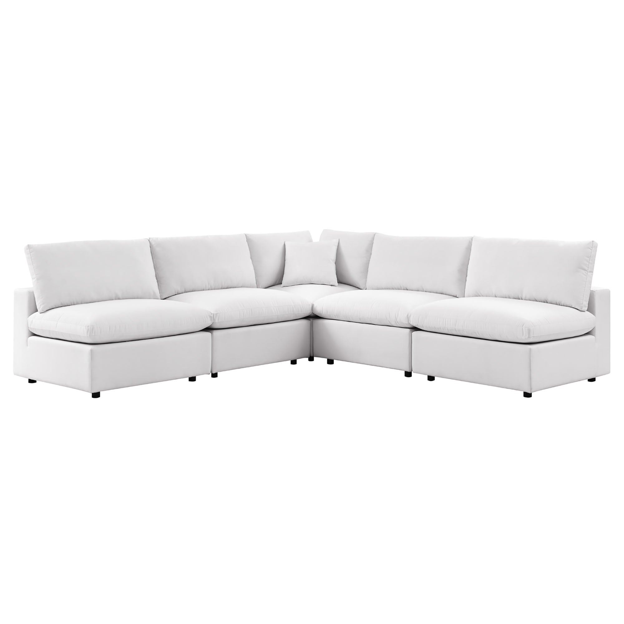 Patio Elegance Outdoor Sectional Sofa Set by Modway – Stylish 5-Piece Furniture for Patios