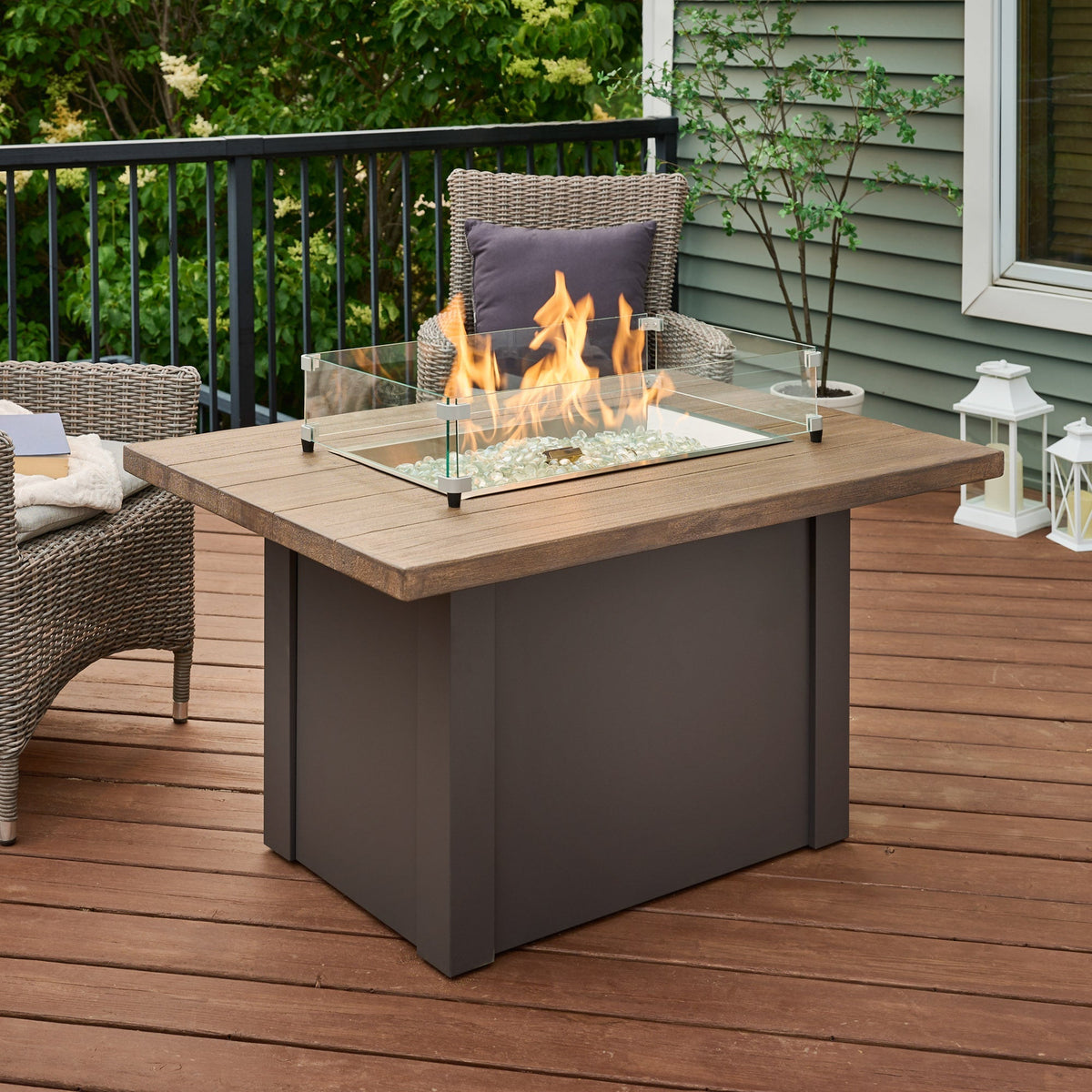 Havenwood 44-Inch Rectangular Gas Fire Pit Table