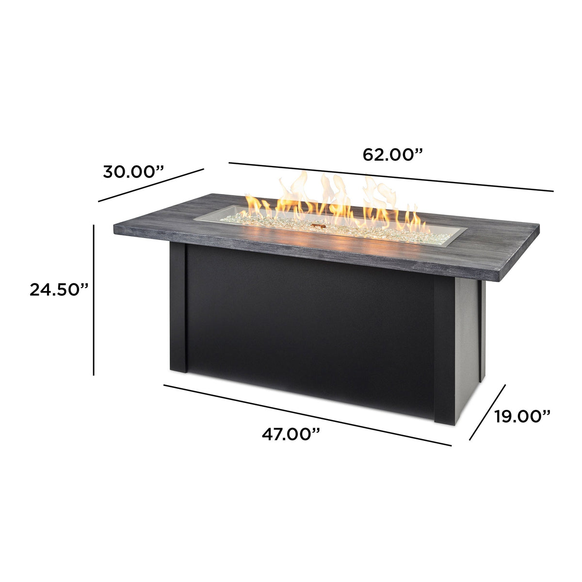 Havenwood 62-Inch Linear Gas Fire Pit Table