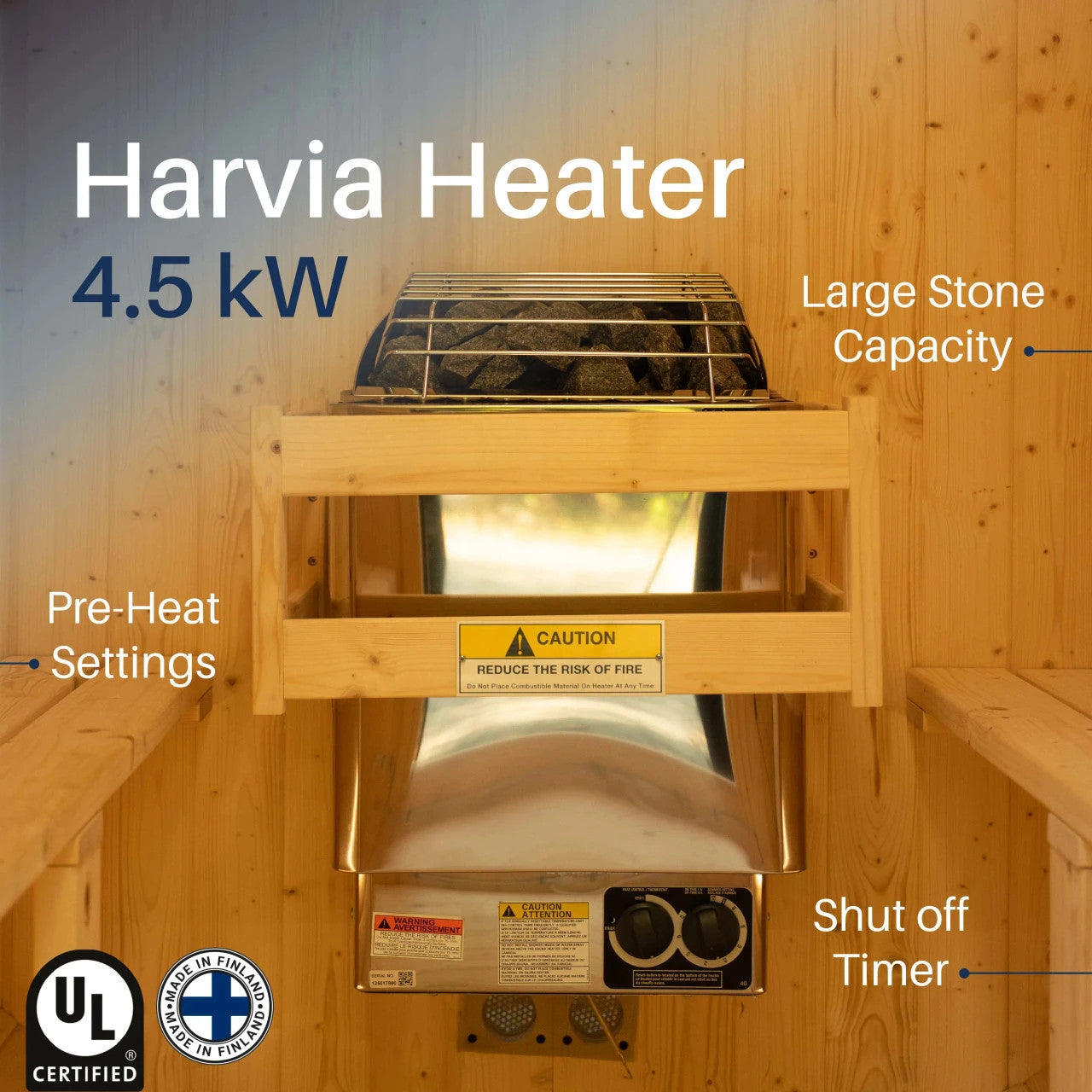Arnica Rustic Cedar Square Sauna – 4 Person