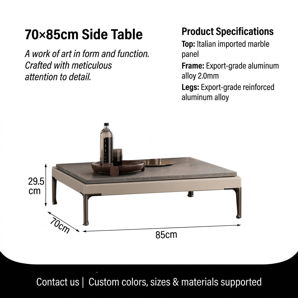 Outdoor Rattan Garden Sofa – Modern Aluminum Frame with Removable Cushions