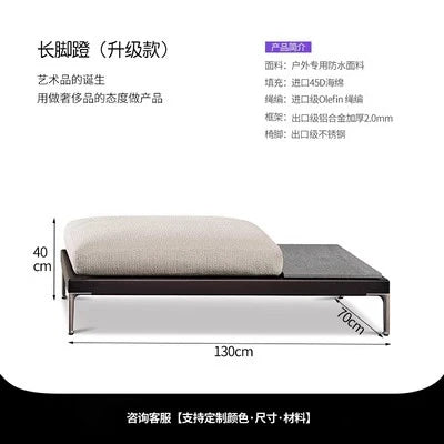 Outdoor Rattan Garden Sofa – Modern Aluminum Frame with Removable Cushions