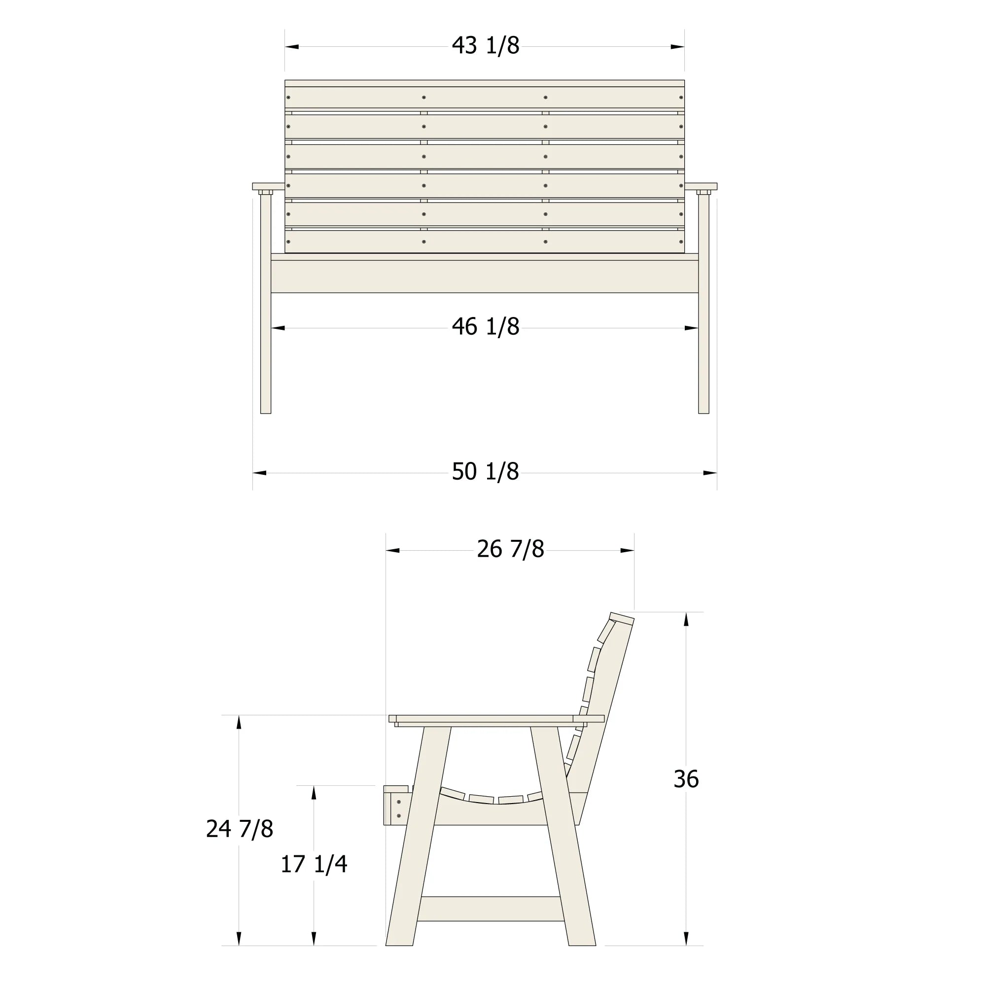 Sunrise Coast Garden Bench - 4FT