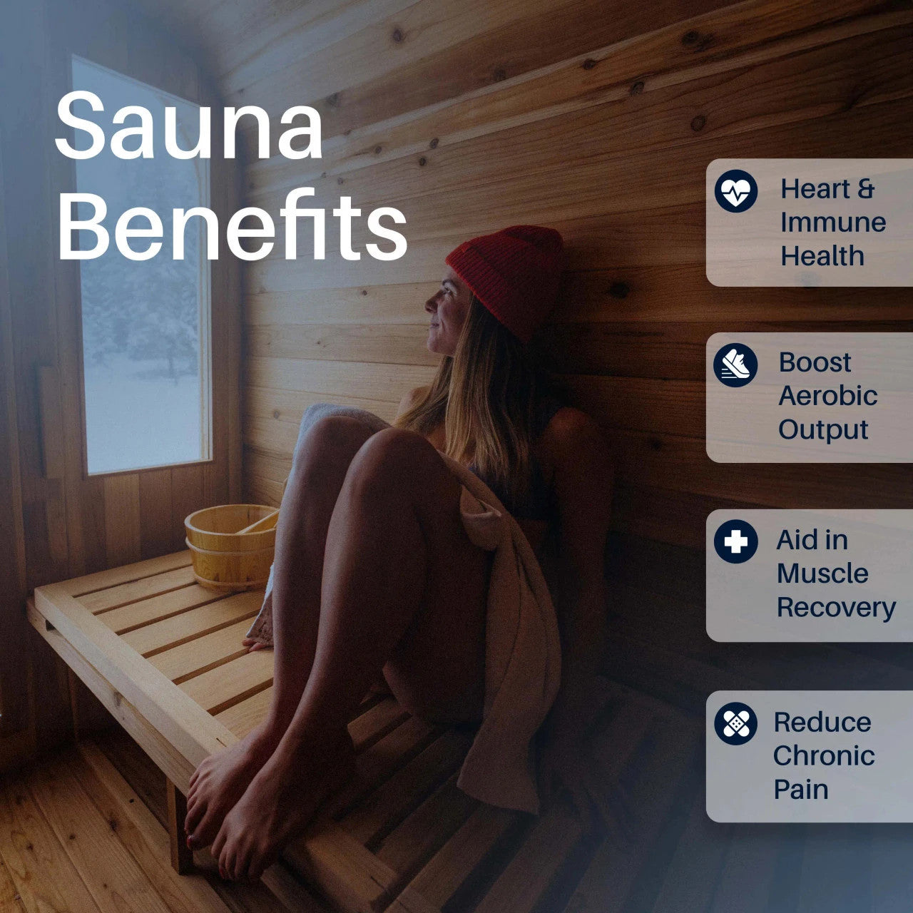 Arnica Rustic Cedar Square Sauna – 4 Person