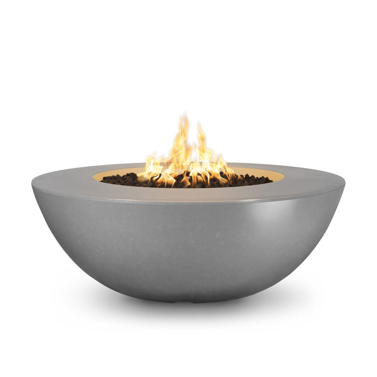 Sedona 60" Wide Ledge GFRC Concrete Fire Pit by The Outdoor Plus