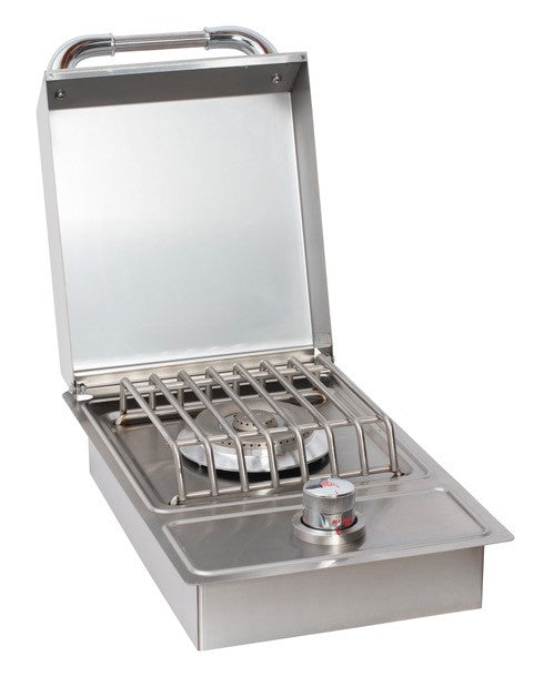Bull Single Stainless Steel Sideburner with Stainless Steel Lid