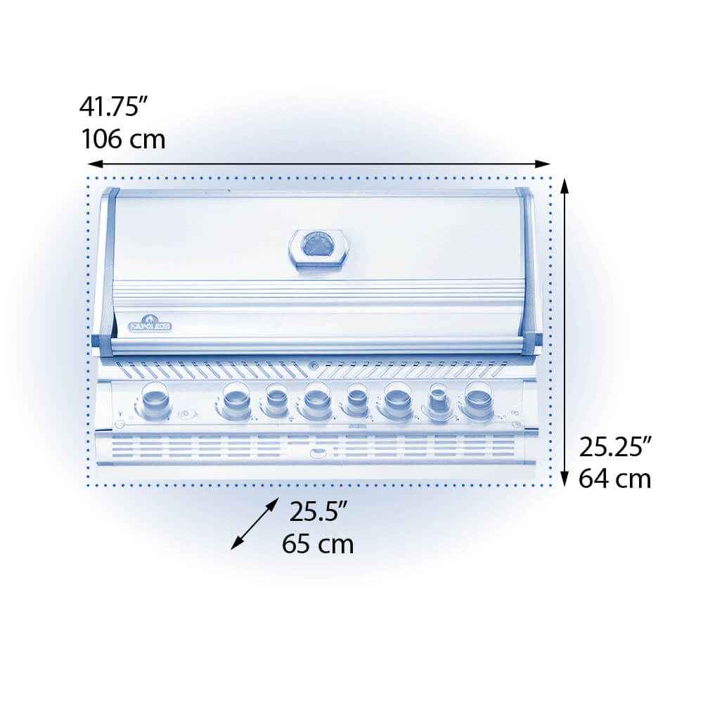 Napoleon Prestige PRO™ 665 Built-In Gas Grill with Infrared Rear Burner