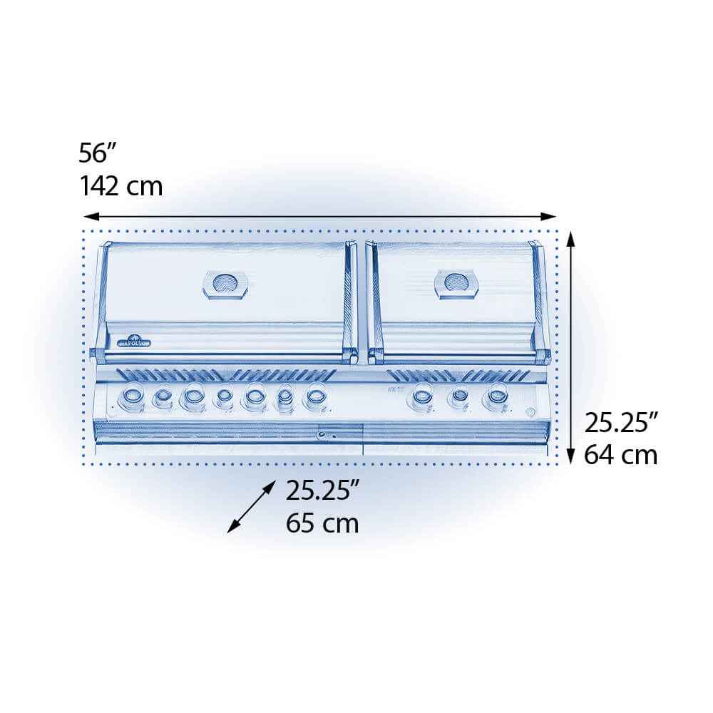 Napoleon Gas Grill - Built-in Prestige PRO™ 825 with Infrared Rear Burner