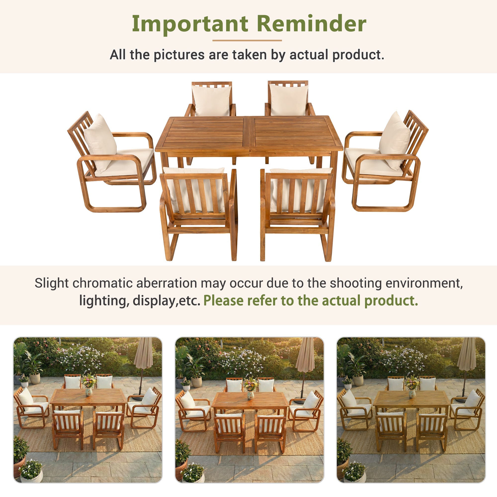 7 Pieces Patio Dining Set