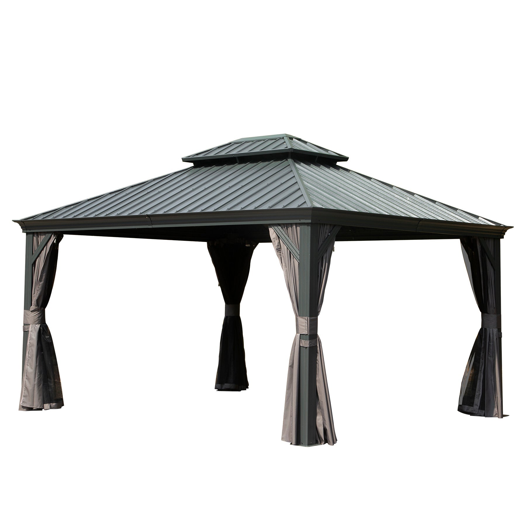 10' x 12' Hardtop Gazebo Outdoor Metal Gazebo