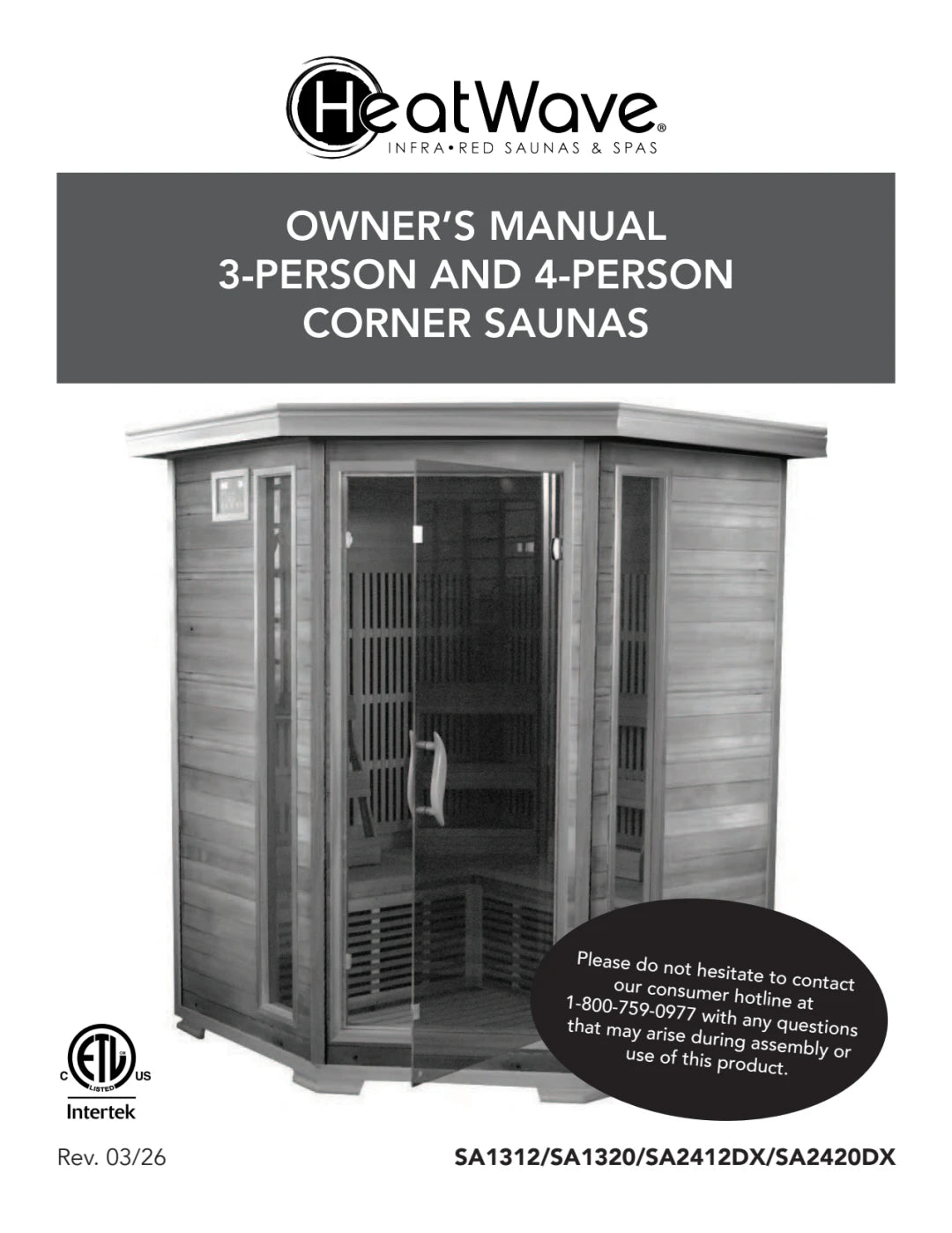 Santa Fe 3-Person Hemlock Corner Infrared Sauna with 7 Carbon Heaters