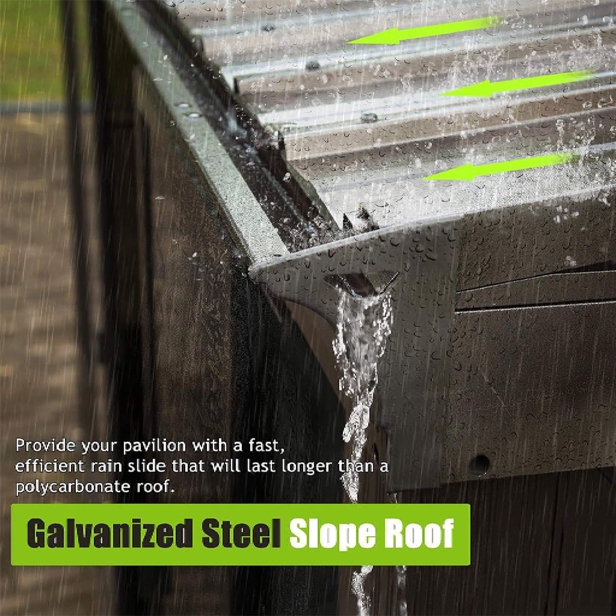 Alora Haven Large Outdoor All-Season Wall-Mounted Sunroom With Galvanized Steel Roof & Moveable PVC Screen 12'x14' (SAK46475)