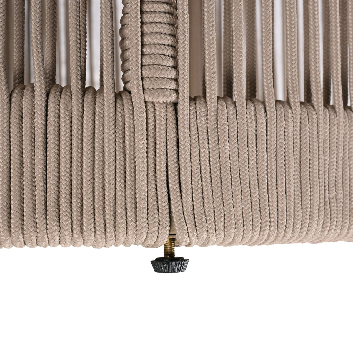Modern Rustic Coffee Table & Side Table With Woven Rope Design (SAK56739)