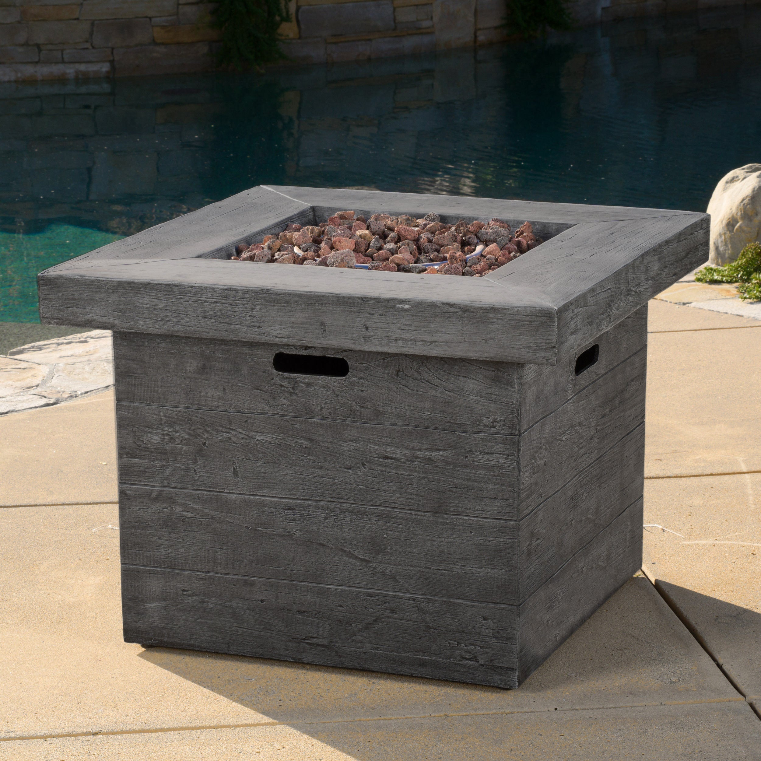 Anchorage 32" Wood Square MGO Fire Pit