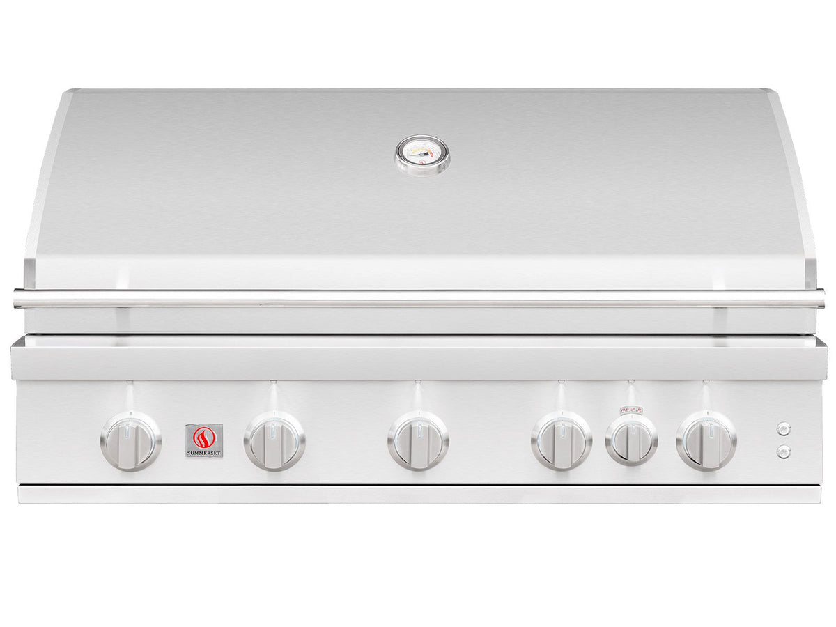 Summerset Sizzler Pro 40-Inch 5-Burner Built-In Gas Grill With Rear Infrared Burner