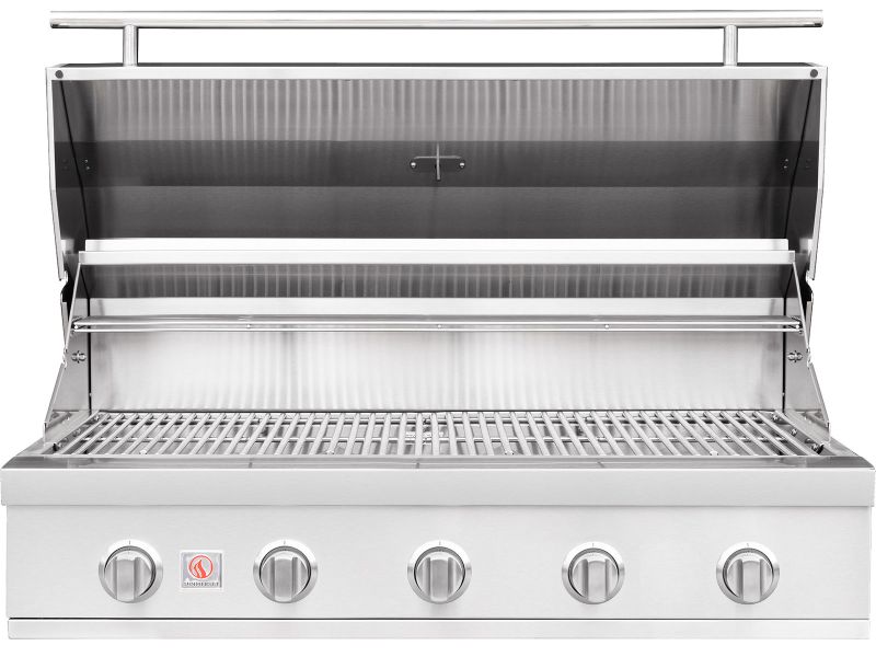 Summerset TRL Pro 40-Inch 4 Burner Freestanding Gas Grill With Rear Infrared Burner and Rotisserie Kit On Deluxe Cart