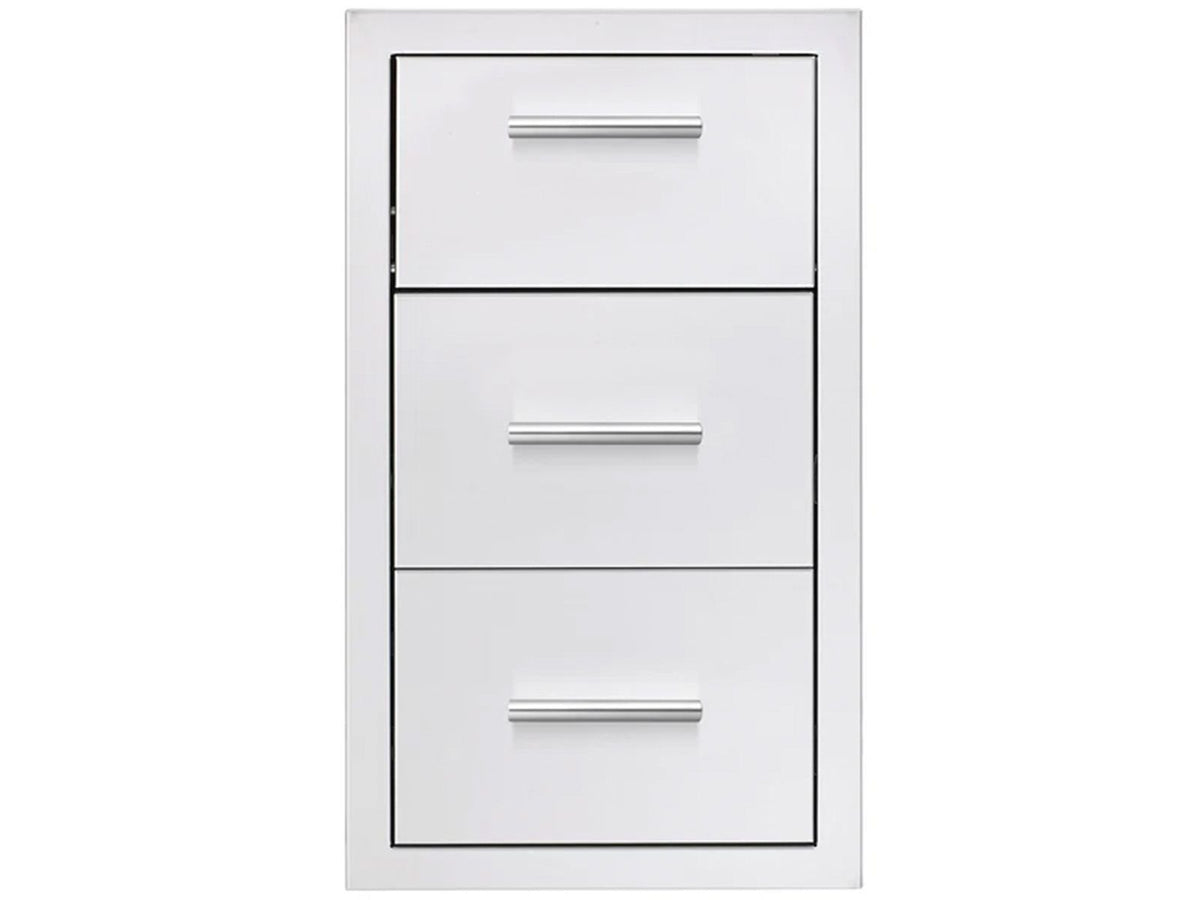 Summerset 17-Inch Stainless Steel Flush Mount Double Access Drawer With Paper Towel Holder