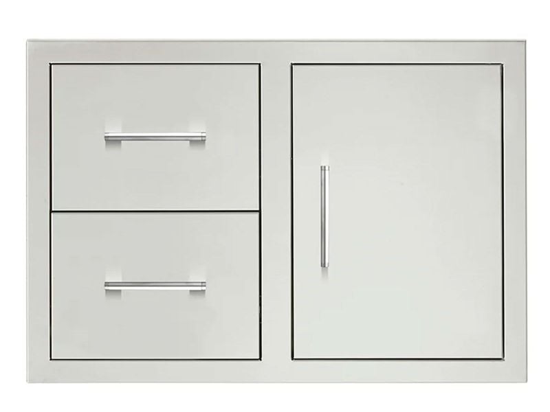 TrueFlame 33-Inch 2-Drawer & Access Door Combo Masonry Frame Return