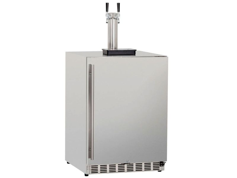 TrueFlame 24-Inch 6.6C Deluxe Single, Double or No Tab Outdoor Kegerator