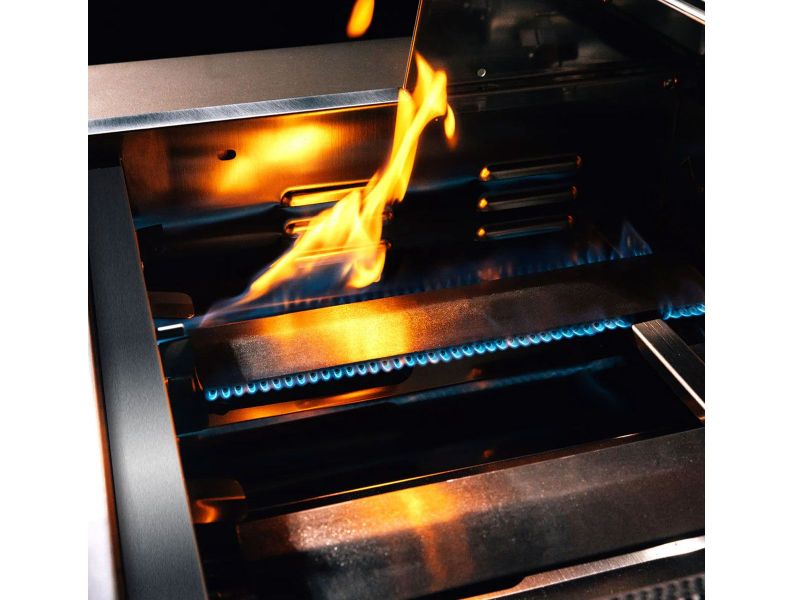 TrueFlame 40-Inch 5-Burner Freestanding Gas Grill with Rear Infrared Burner and Grill Lights
