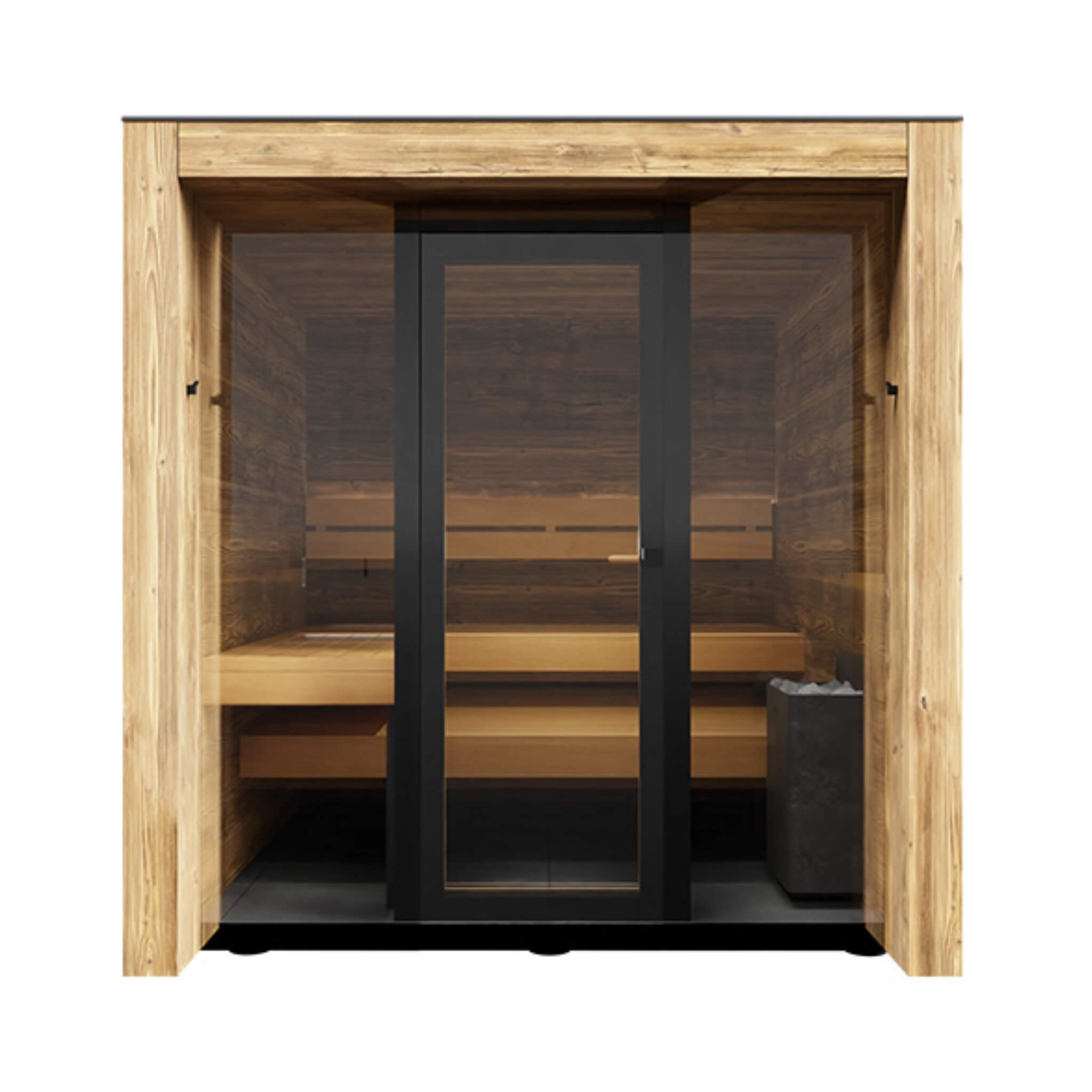 ThermaSol Fortis Fully-Assembled 4-Person Outdoor Sauna Cabin [Made-To-Order] [14-FORTIS] (SAK35896)