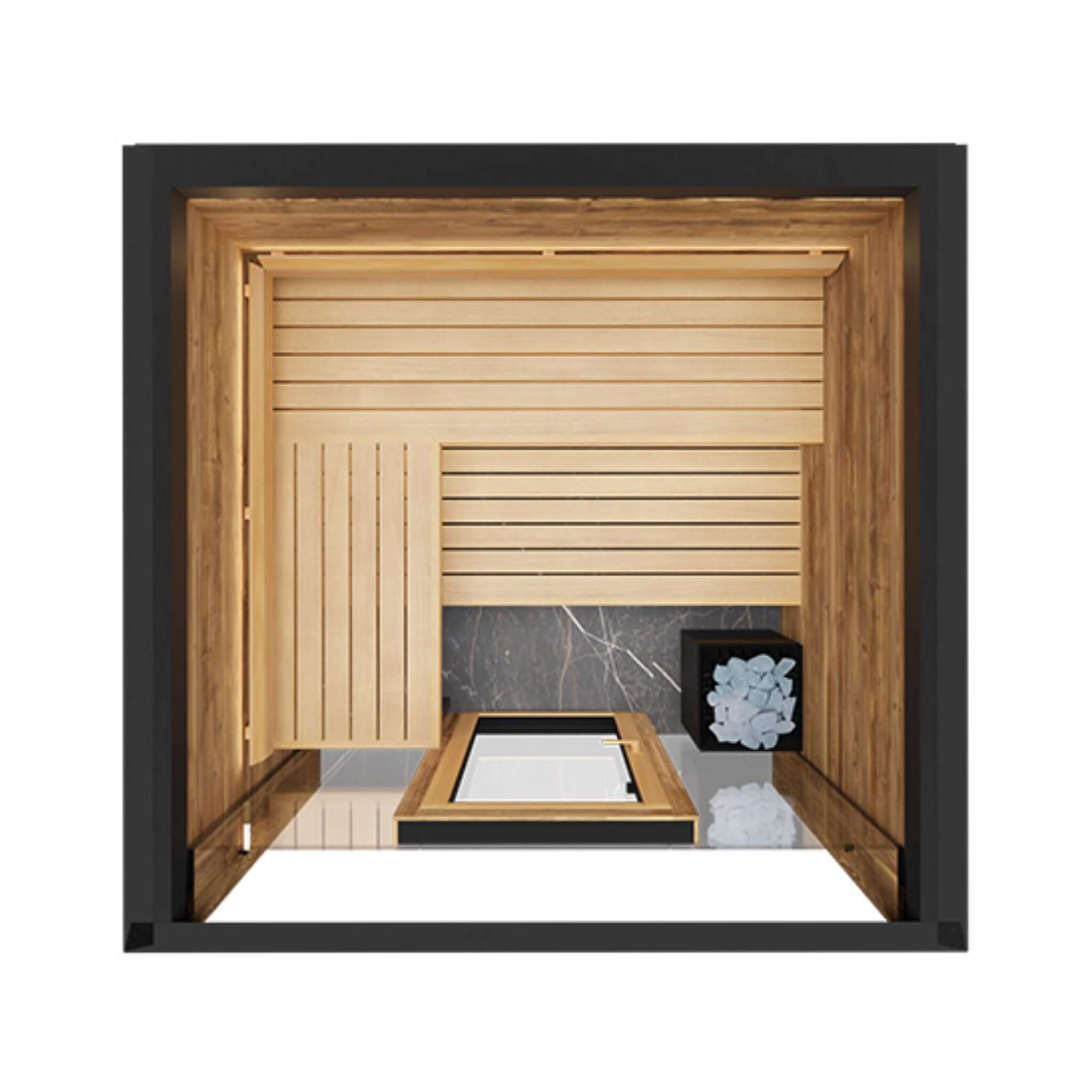 ThermaSol Fortis Fully-Assembled 4-Person Outdoor Sauna Cabin [Made-To-Order] [14-FORTIS] (SAK35896)