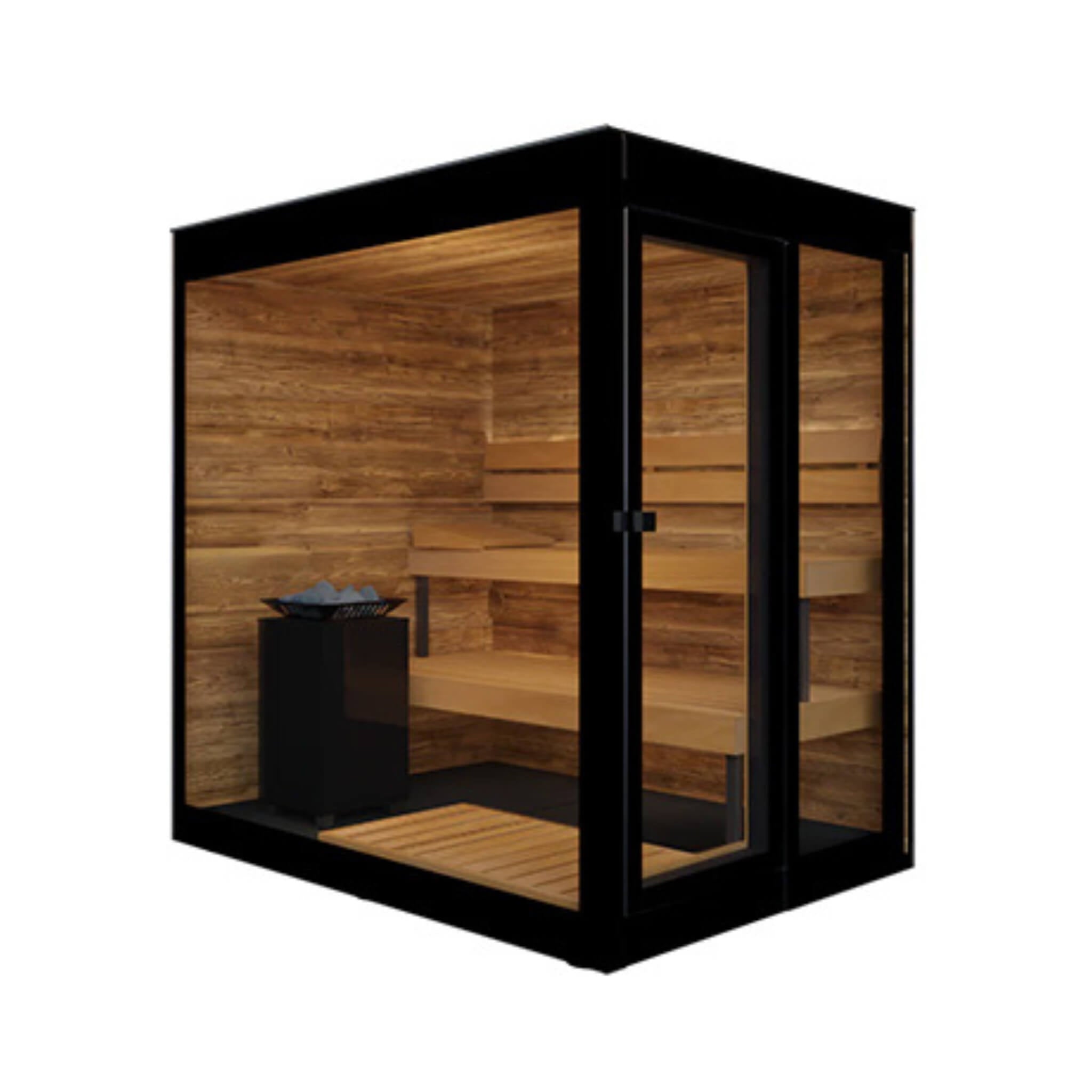 ThermaSol Vera 3-Person Fully-Assembled Outdoor Sauna Cabin [Made-To-Order] [14-VERADL/R] (SAK30752)