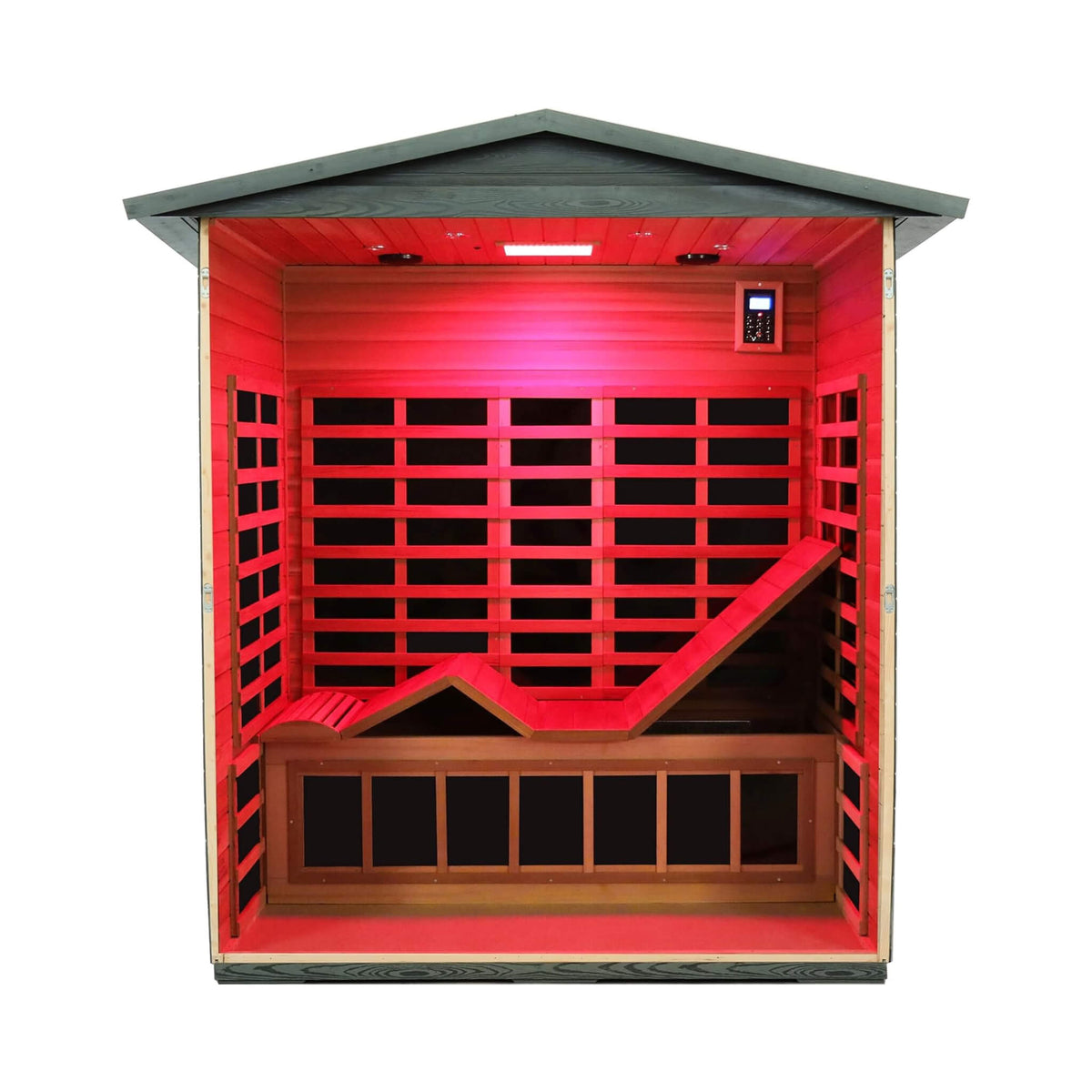 Nivea 3-Person Full-Spectrum Low EMF Carbonized Composite Infrared Sauna Room With Bluetooth Speakers [Made-To-Order] (SAK85120)