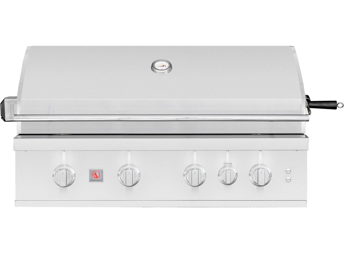 Summerset TRL Pro 40-Inch 4-Burner Built-In Gas Grill With Rear Infrared Burner and Rotisserie Kit