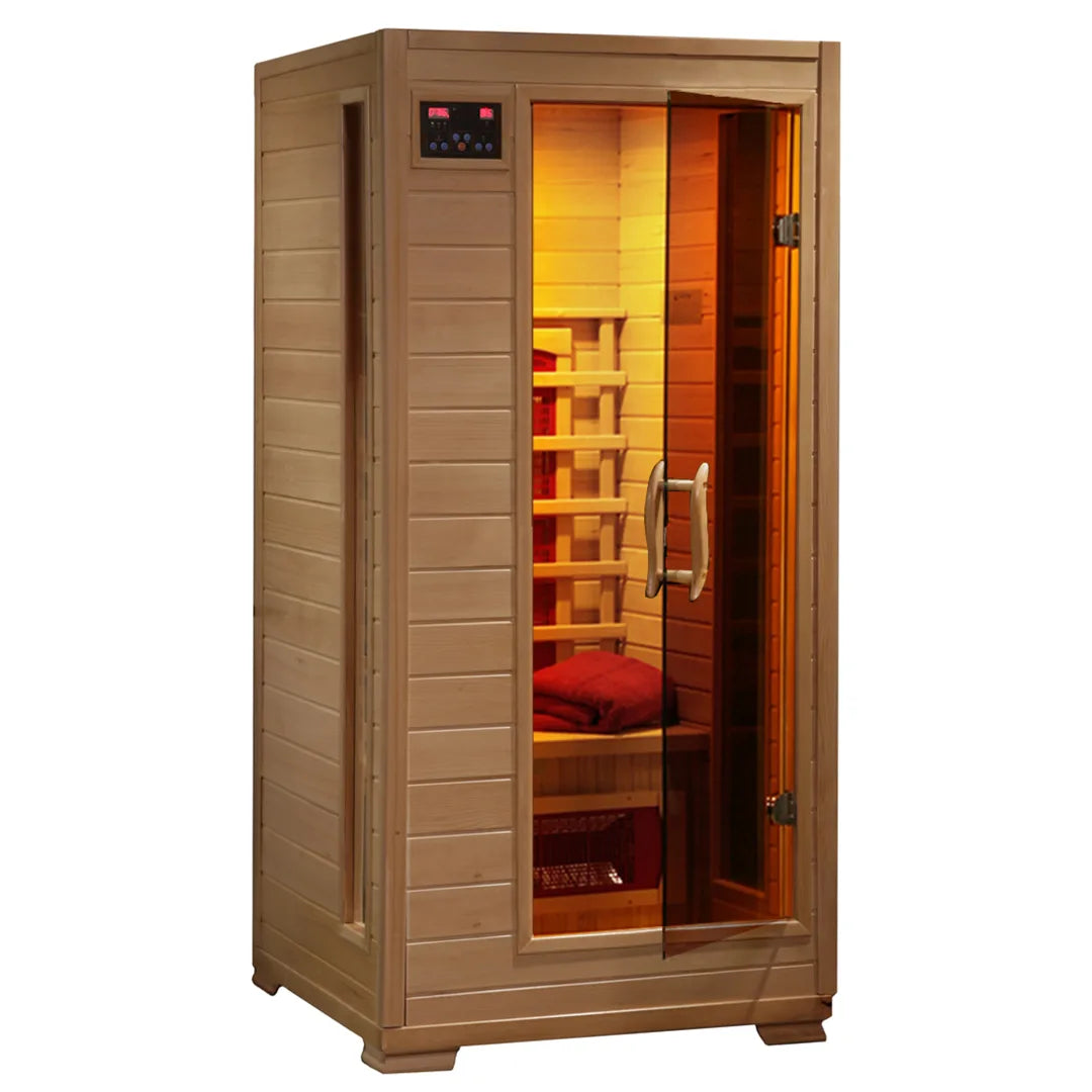 Buena Vista 1-2 Person Hemlock Infrared Sauna with 4 Carbon Heaters